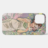Rose (vier Blume), Alphonse Mucha Case-Mate iPhone Hülle (Rückseite (Horizontal))