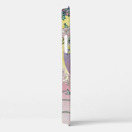 Rose (vier Blume), Alphonse Mucha Case-Mate iPhone Hülle (Rückseite / Rechts)