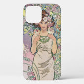 Rose (vier Blume), Alphonse Mucha Case-Mate iPhone Hülle (Rückseite)