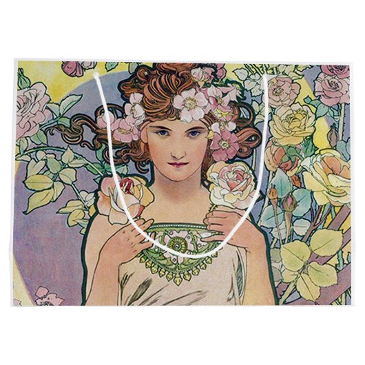 Rose (vier Blume), Alphonse Mucha Große Geschenktüte (Rückseite)