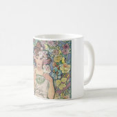 Rose (vier Blume), Alphonse Mucha Kaffeetasse (VorderseiteRechts)