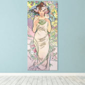 Rose (vier Blume), Alphonse Mucha Leinwanddruck (Insitu (Holzboden))