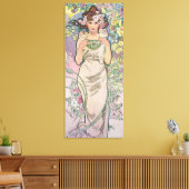 Rose (vier Blume), Alphonse Mucha Leinwanddruck (Insitu (Wohnzimmer))