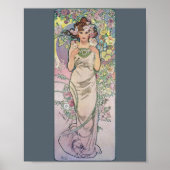 Rose (vier Blume), Alphonse Mucha Poster (Vorne)