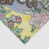 Rose (vier Blume), Alphonse Mucha Seidenpapier (Ausschnitt)