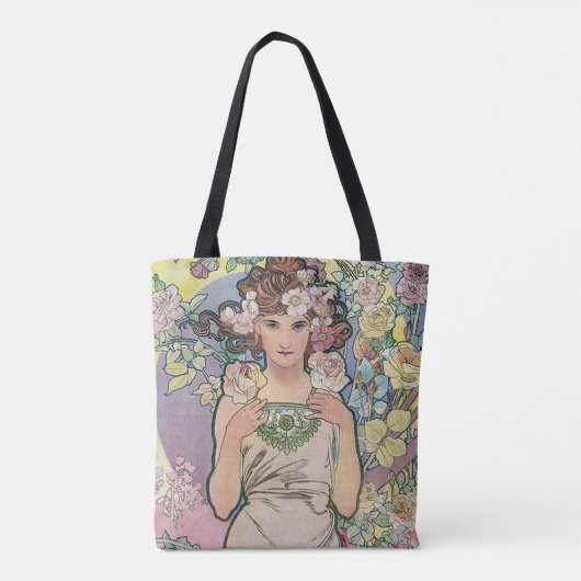 Rose (vier Blume), Alphonse Mucha Tasche (Rückseite)