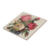 Rose Viktorianische Blume Blumenstrauß Fliese (Seite)