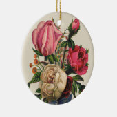 Rose Viktorianische Blume Blumenstrauß Keramik Ornament (Rechts)