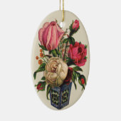 Rose Viktorianische Blume Blumenstrauß Keramikornament (Rechts)