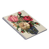Rose Viktorianische Blume Blumenstrauß Notizblock (Rechte Seite)