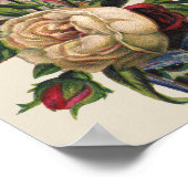 Rose Viktorianische Blume Blumenstrauß Poster (Ecke)
