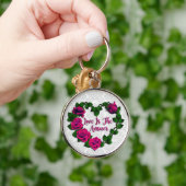 Rose Vine Heart Premium Schlüsselkette Schlüsselanhänger (Hand)