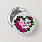 Rose Vine Herztasten Button (Vorne & Hinten)