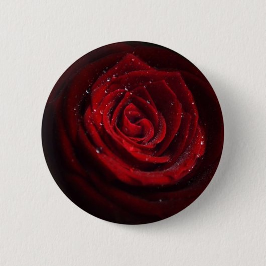 Rose Vines Heart Pattern Flower Peace Love Destiny Button (Vorderseite)