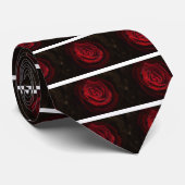 Rose Vines Heart Pattern Flower Peace Love Destiny Krawatte (Gerollt)