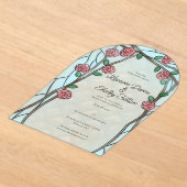 Rose Vines Vintage Stained Glass Effect Acrylic Acryleinladungen (Ablage )