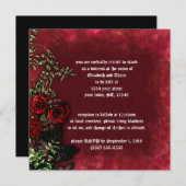 Rose Vines Wedding Gothic Einladung (Vorne/Hinten)