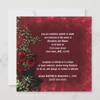 Rose Vines Wedding Gothic Einladung