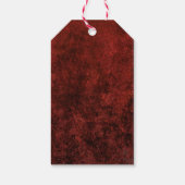 Rose | Vintag Crimson Grunge Vielen Dank Geschenkanhänger (Rückseite)