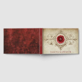 Rose | Vintag Crimson Red Gem Grunge Gästebuch (Voll)