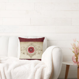 Rose | Vintag Crimson Red Gem Grunge Kissen