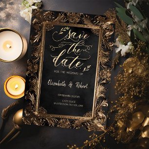 Rose Vintag Frame Gothic Save the Date
