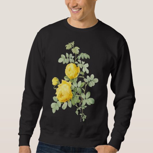 Rose Vintage Blume Sweatshirt (Vorderseite)