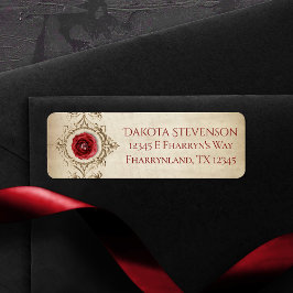 Rose | Vintage Crimson Red Rücksendeadresse