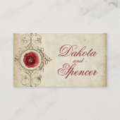 Rose | Vintage Grunge Crimson Red Website Begleitkarte (Vorderseite)