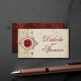 Rose | Vintage Grunge Crimson Red Website Begleitkarte