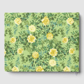 Rose Vintage Hochzeit von Gelb und Grün Gästebuch (Rückseite)