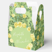 Rose Vintage Hochzeit von Gelb und Grün Geschenkschachtel (Geöffnet)