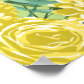 Rose Vintage Hochzeit von Gelb und Grün Poster (Ecke)