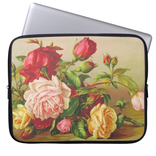 Rose Vintage Laptopschutzhülle (Vorderseite)