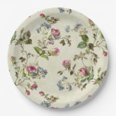 Rose Vintage Pappteller (Vorderseite)