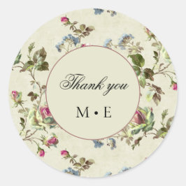 Rose Vintage Runder Aufkleber