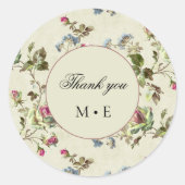 Rose Vintage Runder Aufkleber (Vorderseite)