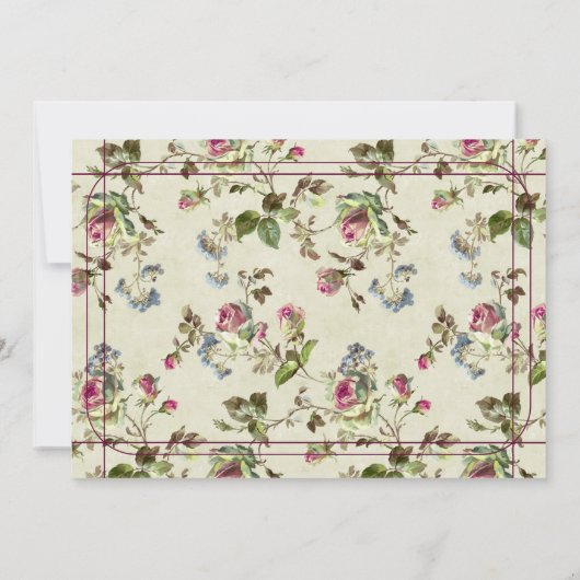 Rose Vintage Save The Date (Rückseite)