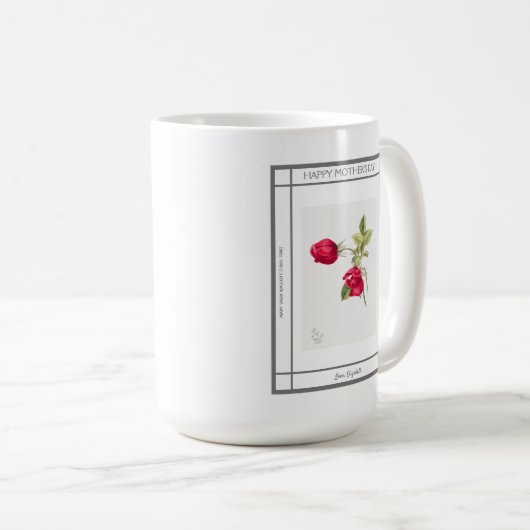 Rose Vintager Muttertag Kaffeetasse (VorderseiteRechts)
