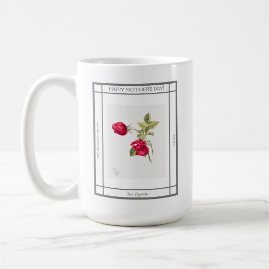 Rose Vintager Muttertag Kaffeetasse (Links)