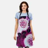 Rose, Vintages japanisches Design Schürze (Getragen)