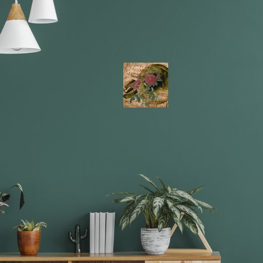 Rose, Vintages Musikpapier Poster (Wohnzimmer 1)