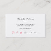 Rose Visitenkarte (Rückseite)