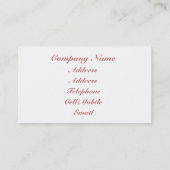 ROSE VISITENKARTE (Rückseite)