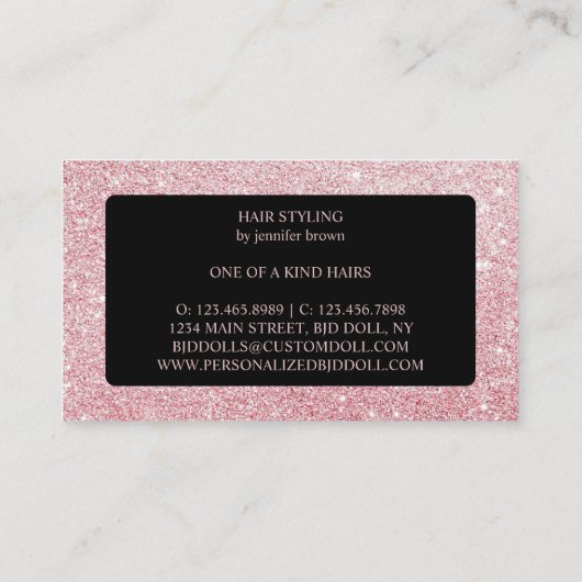 Rose Visitenkarte (Rückseite)