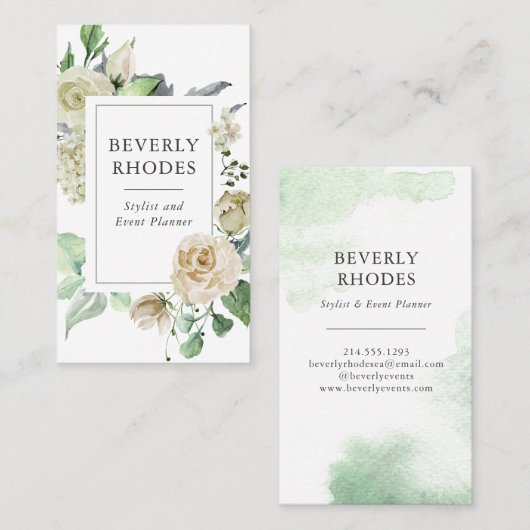 Rose Visitenkarte (Vorne/Hinten)