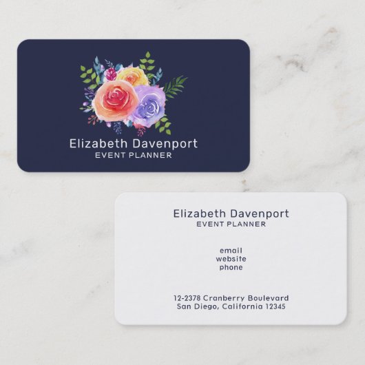 Rose Visitenkarte (Vorne/Hinten)