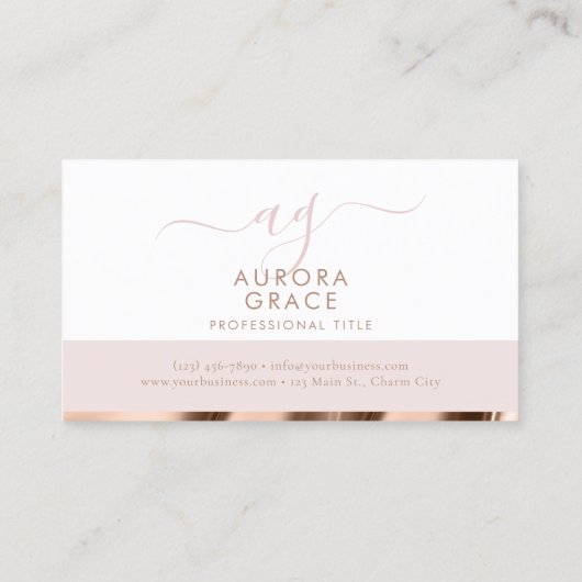 Rose Visitenkarte (Rückseite)