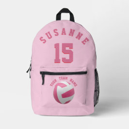 Rose Volleyball Girls Pink Team 2 Bedruckter Rucksack