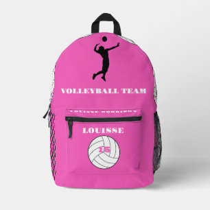 Rose Volleyball Girls Sport Bedruckter Rucksack
